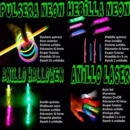 Varita Luz Led 7 Secuencias Cotillon Luminoso Vara Collar