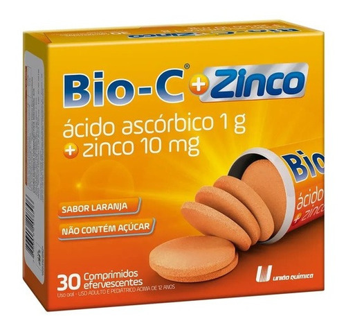 Vitamina C Bio-c + Zinco 30 Comprimidos Efervescentes