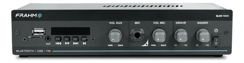 Amplificador Receiver De Som Ambiente Frahm Slim 1000 App G5 Cor Preto Potência de saída RMS 40 W