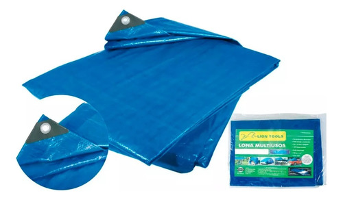 Lona Ligera Azul Multiusos 1.5 X 2 Mts 100% Impermeable