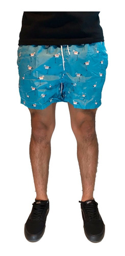 Short De Baño Rush Town Lifestyle Hombre Flamenco Celest Cli