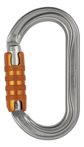 Mosquetón ovalado Ok de aluminio con triple cierre automático Petzl