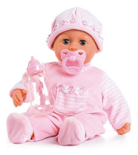 Muñeca Bayer Design First Words 15 En Rosa Suave, 38 Cm