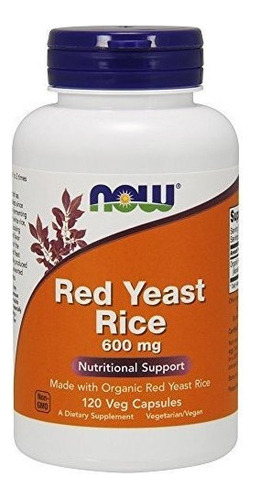 Red Yeast Rice 600 Mg Organico Now Foods 120 Capsulas