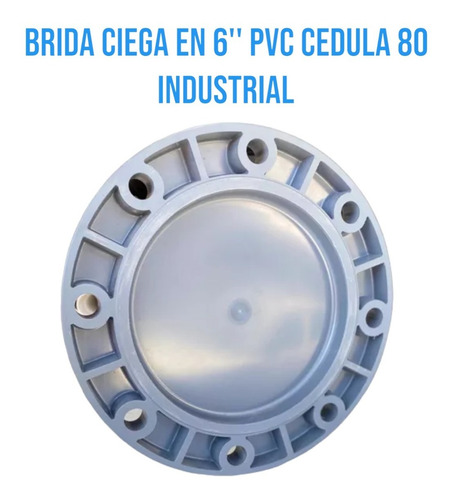 Brida Ciega En 6'' Pvc Cedula 80 Industrial
