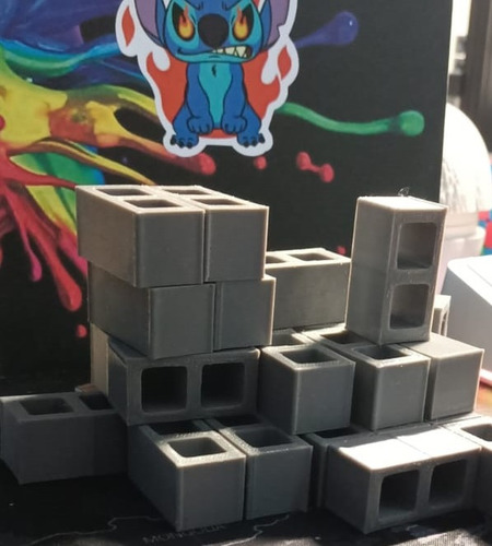 Ladrillos Para Maquetas Escala 1:12 Impreso En 3d 50pz