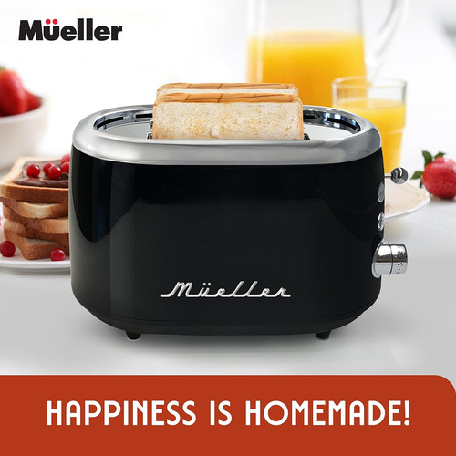 Tostadora Mueller Home Acero Inoxidable, 2 Ranuras, Negro