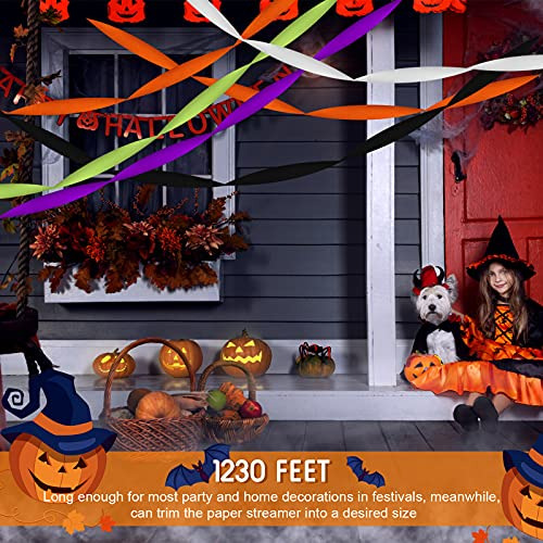 15 Rollos De Papel Crepé De Halloween, Papel De Serpen...