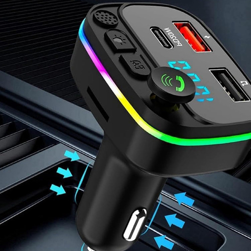 Receptor Bluetooth Auto Transmisor Fm Mp3 Cargador Usb P3