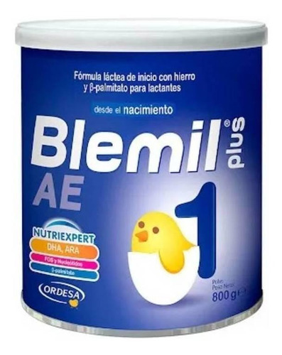 Leche de fórmula en polvo Ordesa Blemil Plus 1 AE Nutriexpert en lata de 800g a partir de los 0 meses