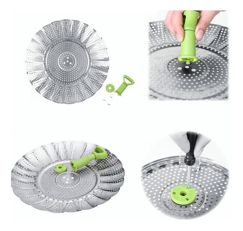 Imagen 4 de 9 de Soporte Al Vapor, Cesta De Frutas Y Verduras Cesta De Alimen