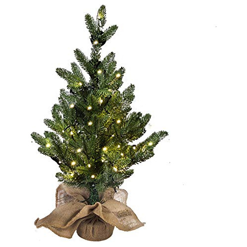 24 Inch Mini Artificial Christmas Tree With 50 Led Ligh...