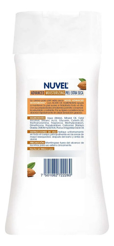 Crema Corporal Nuvel Advanced Moisturizing Piel Extra Seca