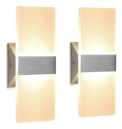 Lámpara De Pared De 12 Watts, Color Marron-beige, Changm