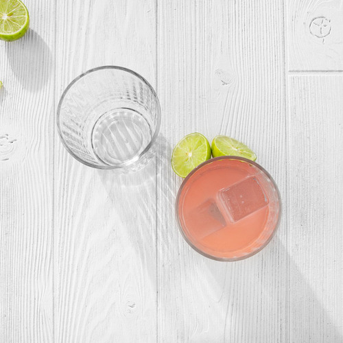Panello Juego 6 Vasos De Vidrio Texturizados 331 Ml Bebidas