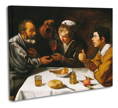 Cuadro Decorativo Canvas 80*120cm Arte Velazquez Almuerzo