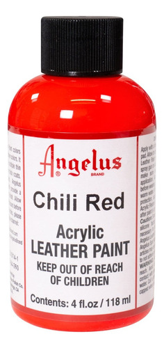 Pintura Acrílica Angelus 4 Oz ( 1 Pieza ) Color Chili Red