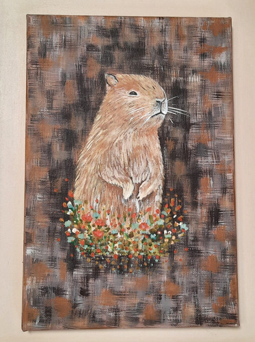 Cuadro || Colección Espontánea: Capibara - 20 X 30 Cm