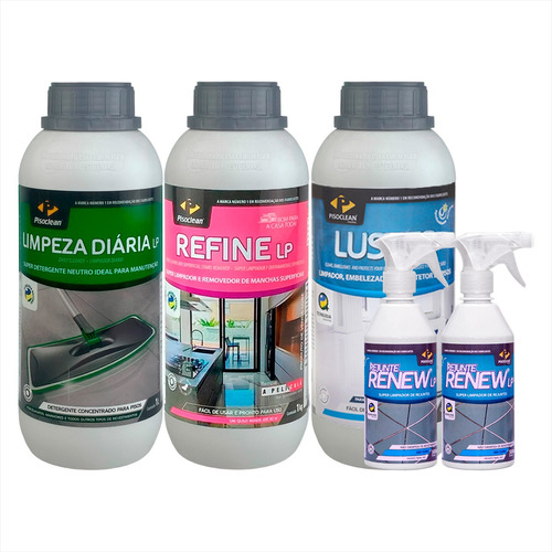 Kit Refine + Luster + 2 Rejunte Renew + Limpezas Diaria