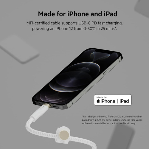 Belkin - Boostcharge Pro Flex Braided Silicone Usb-c To Lig