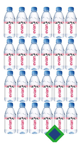 Evian Agua Botella 330 Ml Pet 24 Piezas Francia