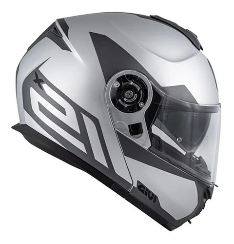 Capacete Givi X21 Spirit Fosco Prata Titanium Preto 