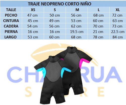 Traje De Neopreno Corto Niño