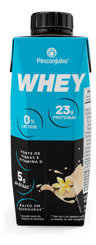 Piracanjuba Whey Zero Lactose baunilha 250 mL