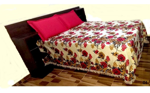 Imagem 2 de 2 de Cobre Leito La Bella Casal Padrão 3 Pç Colcha Floral