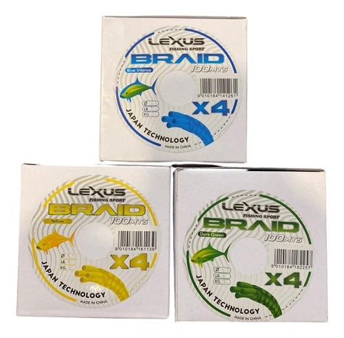 Multifilamento Lexus Braid 0,14 Mm 20 Lb X4 100 Mts Oferta!!