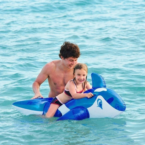 Ballena Flotador Bote Inflable Ideal Pileta Colchoneta Color Foto 1