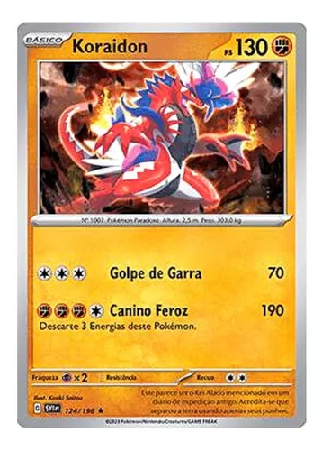 Carta Pokémon Miraidon E Koraidon Escarlate E Violeta