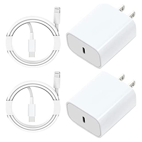 iPhone Fast Charger, [2-pack] Power Adapter 20w Pd Usbc Char