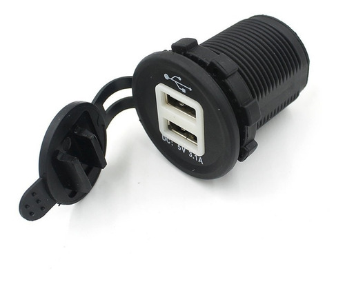 Tomada Usb Redonda 12v Dupla P/ Barcos Carros E Motorhomes