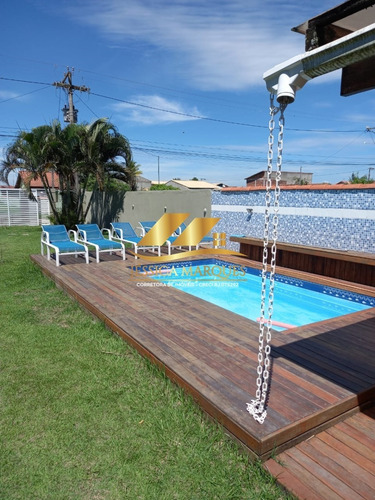 Imagem 10 de 10 de Linda Jc- Casa A Pronta Entrega De 3 Quartos, Área Gourmet E Piscina Em Unamar - Cabo Frio - Rj