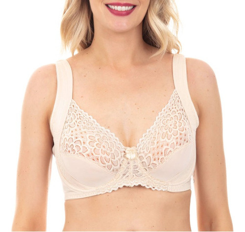 Sostén Mujer Lady Genny S-027b Microfibra Con Encaje