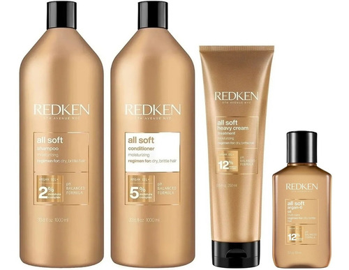 Champú 1000ml+ Condition 1000ml+ Mask+ Serum Redken All Soft