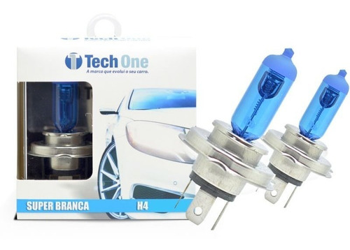 Imagem 1 de 7 de Lampada Super Branca H4 8500k Techone