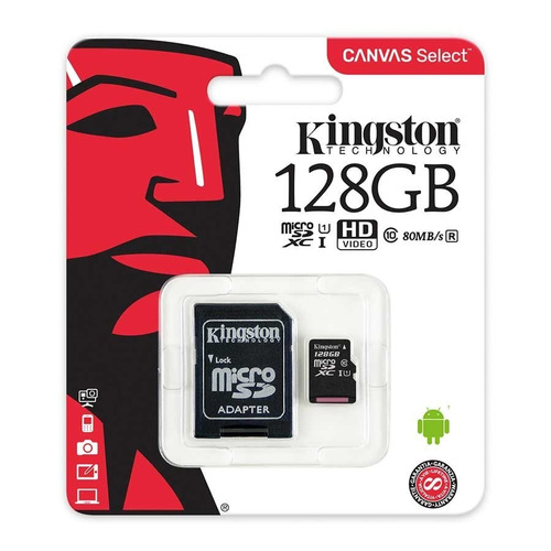 Memoria Micro Sd Clase 10 + Sd Kingston 128gb 