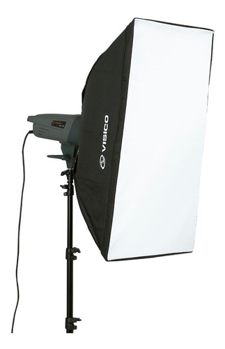 Kit 2 Flash Estudio 300w Visico Soft Box Bolso Emisor Vc801