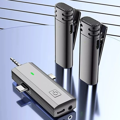 Microfono Inalambrico Solapa Lavalier Para Celular Pc 2pzs