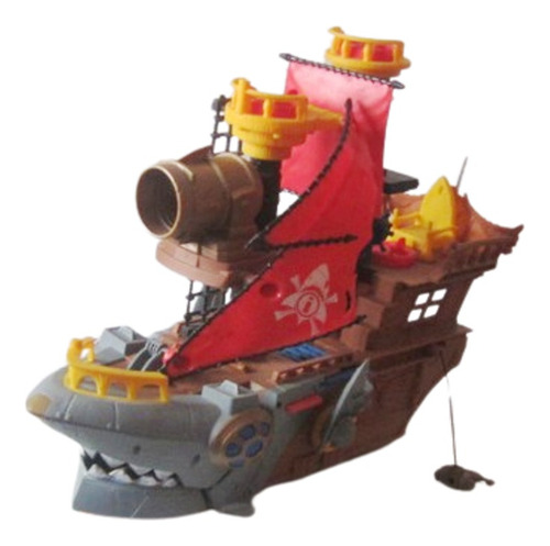 $ Figura Accion Barco Pirata Ataque Tiburon Toy 2015 Vintage