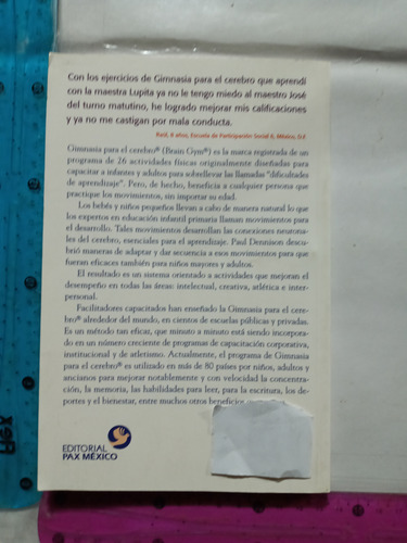 Como Aplicar Gimnasia Para El Cerebro Dr. Paul E. Dennison (Usado)