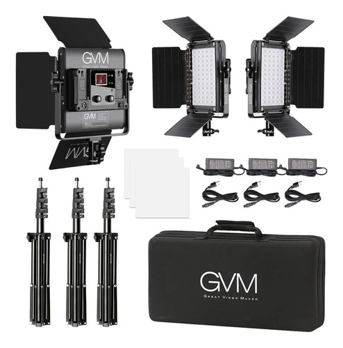 «kit De Iluminación De Vídeo Led Rgb Gvm 800d Con Lámpara De