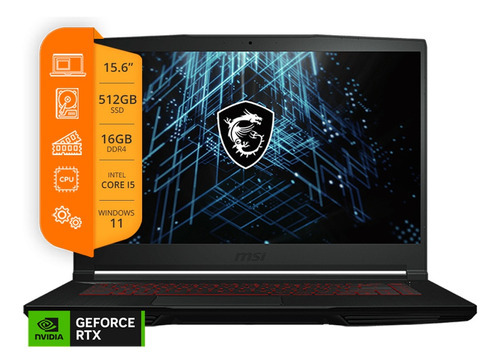 Msi Gf63 Thin Gaming I5 16gb 512gb 15.6 144hz Rtx3050 Nnet