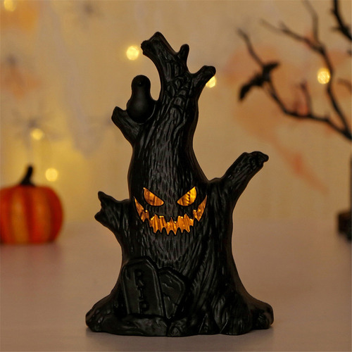 4pcs Halloween Ghost Tree Led Glow Ghost Lights Horrific Atm