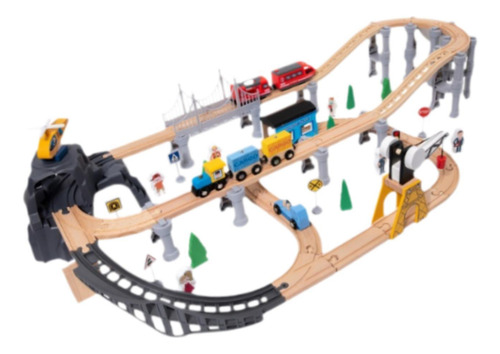 Juegos De Trenes Y Vías Juguete De Construcción De Madera