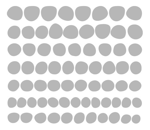 Adesivo De Parede Bolinhas Irregulares Prata 70un - 2m²