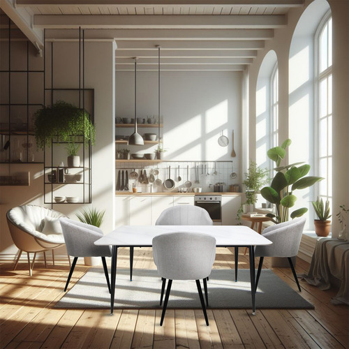 Mesa De Comedor 160 Sora 1326 Blanco