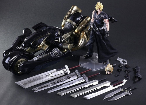 Play Arts Kai Cloud Strife Y Fenrir Final Fantasy V I I (Usado)